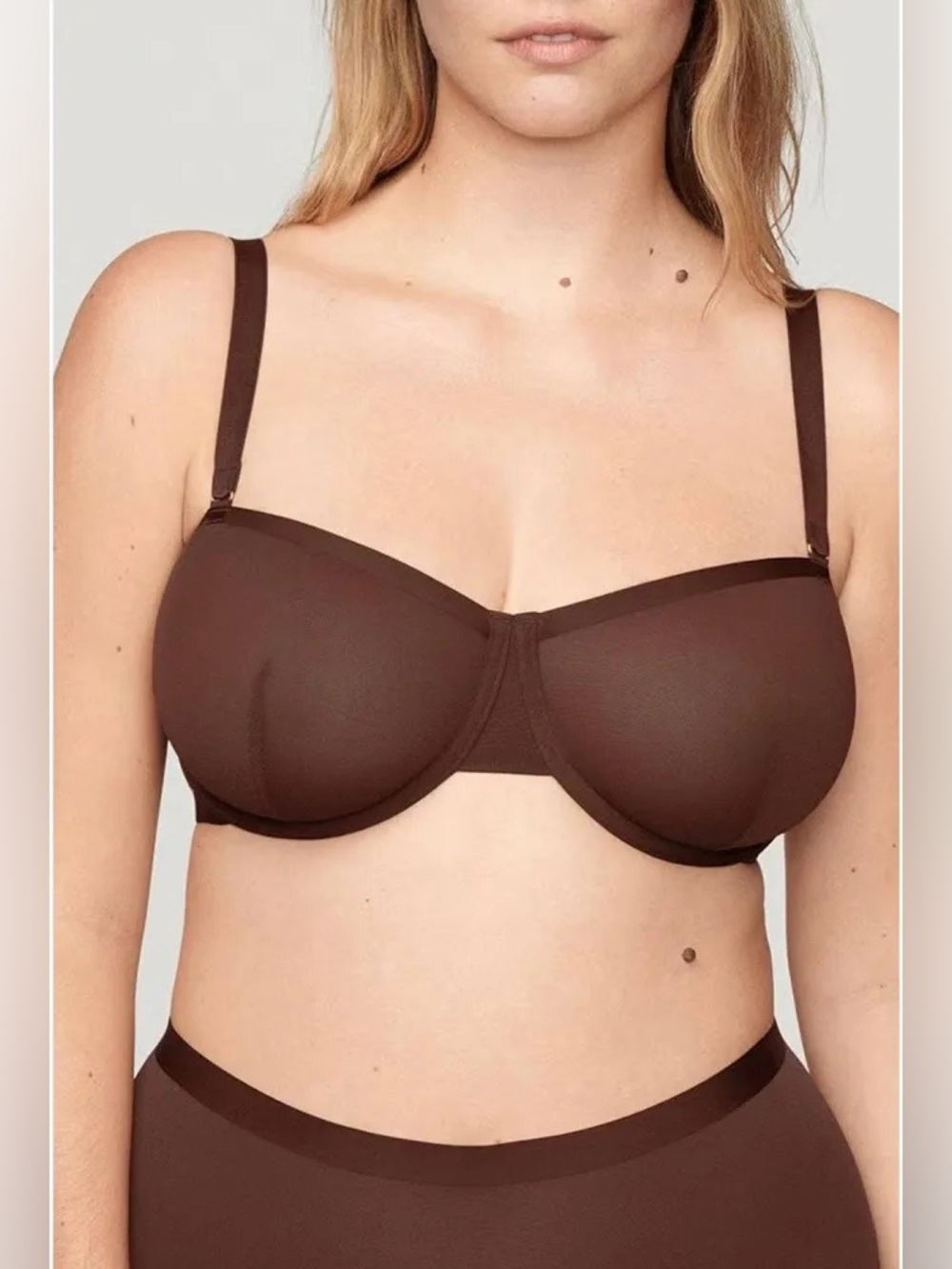 Cuup Bra The Balconette Ultramarine 36D maroon brown